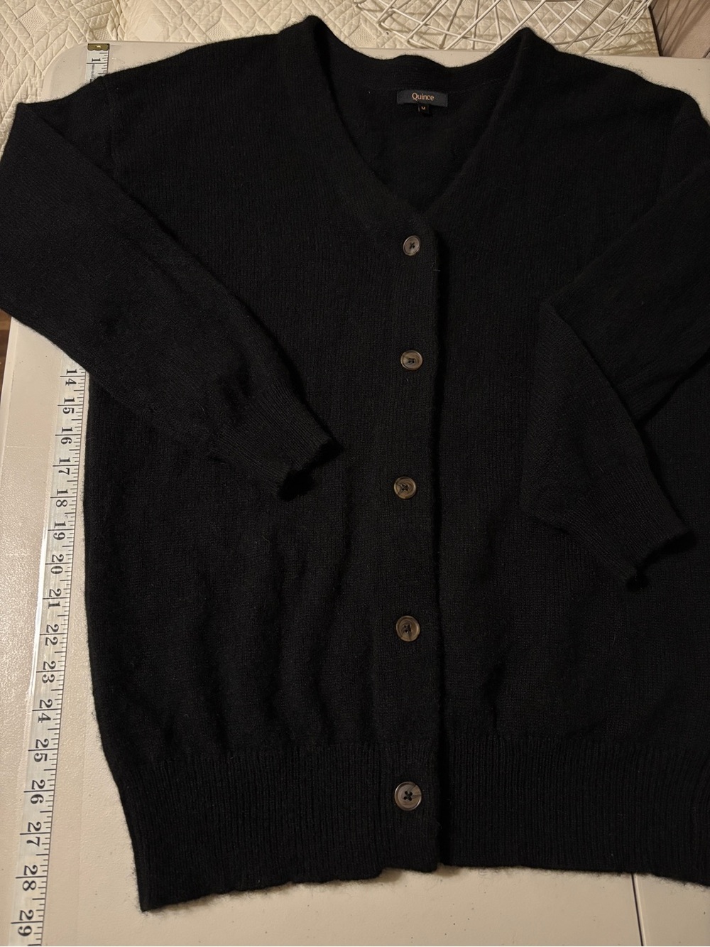 Quince Cardigan 100% Yak Wool Relaxed Fit Size Medium Androgynous Quiet Luxury - Picture 8 of 11
